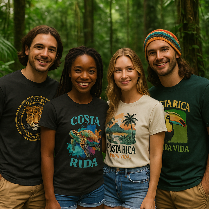 👉 "Unisex t-shirt featuring a powerful jaguar graphic, inspired by Costa Rica’s wildlife and rainforests – perfect for nature lovers and wildlife enthusiasts."