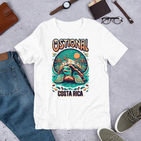 👉 "Unisex t-shirt featuring a graphic inspired by the Ostional Wildlife Refuge, home to Costa Rica’s famous sea turtle nesting – perfect for wildlife and conservation enthusiasts."