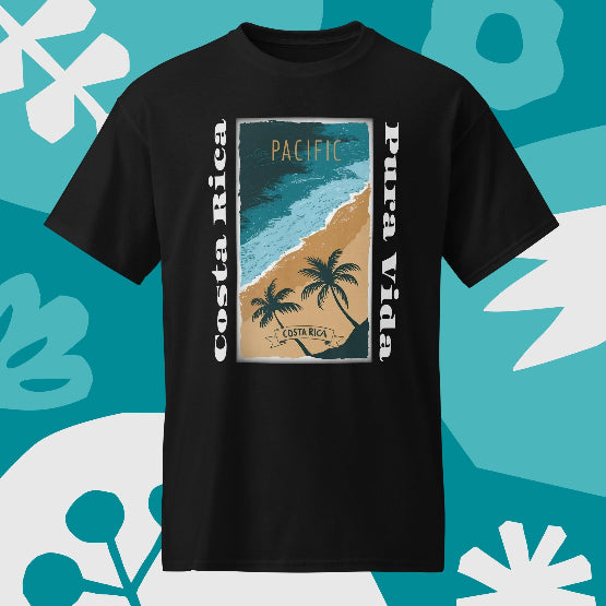 👉 "Unisex t-shirt featuring a 'Pacific Coast CR®' graphic, showcasing Costa Rica’s stunning Pacific coastline – perfect for beach lovers and ocean enthusiasts."