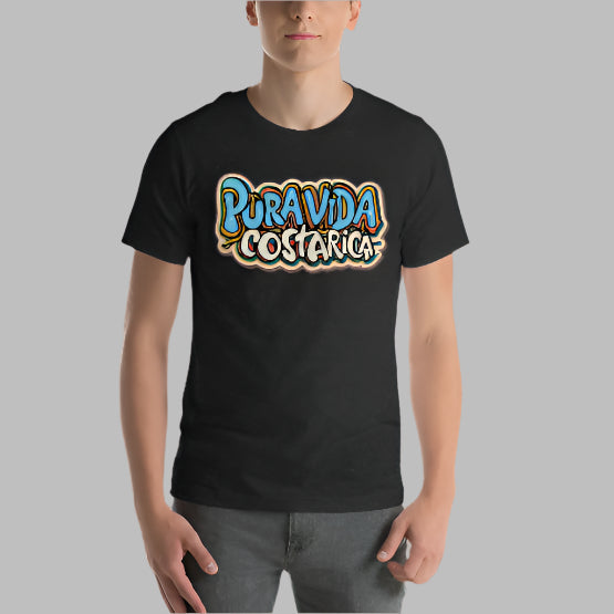 👉 "Unisex t-shirt with a 'Pura Vida CR' design, celebrating Costa Rica’s vibrant culture, nature, and the relaxed 'Pura Vida' way of life."